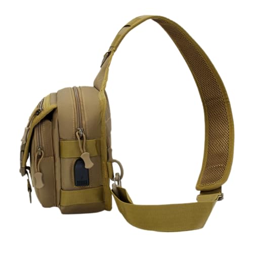 DECOMELODY Multifunktionale Outdoor Schultertasche Herren Sling Bag Leicht Verstellbar für Camping Wandern Radfahren Alltag Geeignet von DECOMELODY
