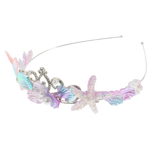 DECOMELODY Muschel-haarreif Mit Strasssteinen Cosplay-kopfschmuck Für Damen Haar-accessoire Für Fasching Und Kostümpartys Exquisites Stirnband Für Besondere Anlässe von DECOMELODY