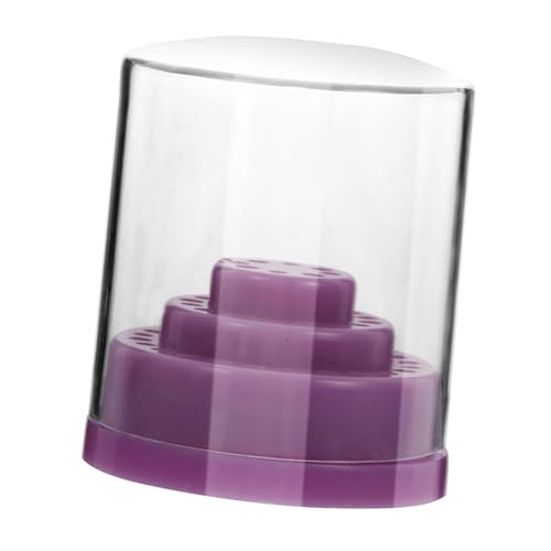 DECOMELODY Nagelbohrer Aufbewahrungsbox aus Transparenter Staubschutz Organizer für Bohrerbits Kompakte Nail Drill Bit Box für Maniküre und Praktische Sortierlösung von DECOMELODY