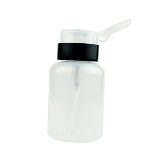 DECOMELODY Nagellackentferner Flasche mit Kunststoff Pumpspender Verschließbar Push Down Dosierspender Praktisch für Kosmetik Make Up Entferner Reise Toilettenartikel von DECOMELODY
