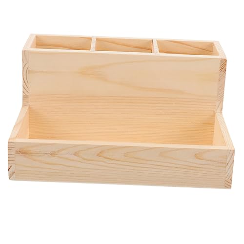 DECOMELODY Holz-kosmetik-organizer Mit Deckel Multifunktionale Aufbewahrungsbox Für Nagelwerkzeuge Pinsel Und Kosmetik Praktische Schreibtisch-organizer Für Zuhause Und Büro Stilvolles von DECOMELODY