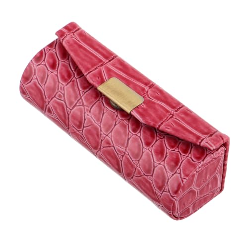 DECOMELODY PU Lippenstiftetui mit Knopfverschluss und Integriertem Spiegel Tragbarer Makeup Organizer für Reise und Alltag Stilvolle Lippenstiftbox aus PU Leder Kompakt und Robust Schützend von DECOMELODY