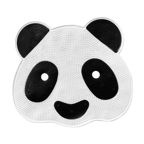 DECOMELODY Panda Fuß und Rückenschrubber Duschmatte mit Saugnäpfen Massagefunktion Peeling gegen Hornhaut Rutschfeste Badewannenmatte für Fußpflege und Fußentspannung von DECOMELODY