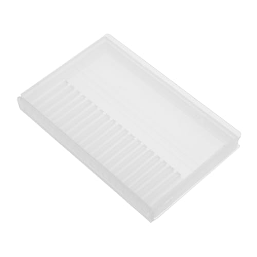 DECOMELODY Praktischer Nagelbohrer Organizer mit Fächern Kompakte Aufbewahrungsbox aus Robustem Kunststoff Staubdichtes Design für Maniküre und Pediküre Drillbits für Zuhause und Nail Art von DECOMELODY