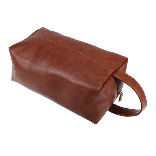 DECOMELODY Portable Pu Leder Kulturtasche Für Herren Multifunktionale Reise Und Kosmetiktasche Für Geschäftsreisen Organizer Für Pflege Und Make-up-utensilien von DECOMELODY