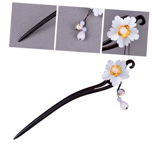 DECOMELODY Retro Haarnadel aus Schwarzem Handgefertigter Vintage Haarstab Langlebiges Haaraccessoire für Damen Eleganter Haarschmuck für Hochzeit Alltag und Besondere Anlässe von DECOMELODY