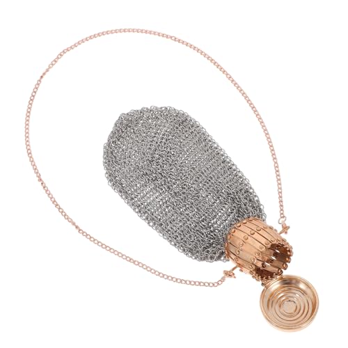 DECOMELODY Retro Metal Mesh Münzfach Vintage Stil Mini Geldbörse mit Drehverschluss Robuster Mesh Münzbeutel für Damen Tragbares Reiseetui für Münzen und Schmuck von DECOMELODY
