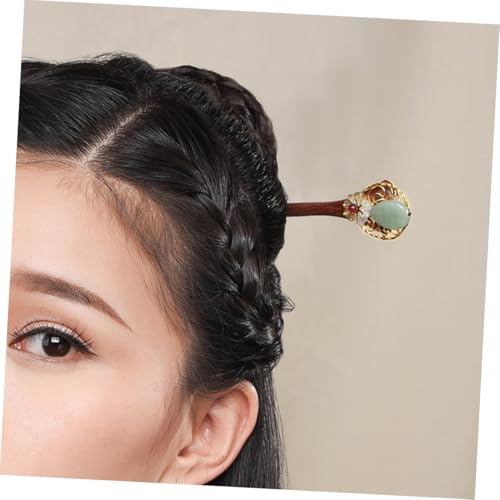 DECOMELODY Retro Roter Sandelholz Haarnadel Haarstab Haarklammer für Damen Leichter Langlebiger Chinesischer Haarstab für Stilvollen Haarknoten bei Hochzeit Party und Alltag von DECOMELODY