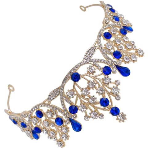 DECOMELODY Rhinestone Brautkrone Hochzeit Haarschmuck Damen Leicht Glänzend Prinzessin Tiara für Hochzeit Geburtstag Fest Pageant Zubehör von DECOMELODY