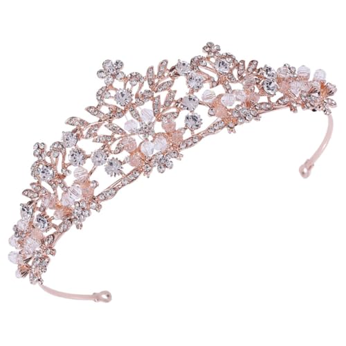 DECOMELODY Rhinestone Brautkrone Stirnband Hochzeit Kopfschmuck Glänzende Strass Tiara für Braut Damen Prinzessin Accessoires Trauzeugin Festliche Haarpracht von DECOMELODY