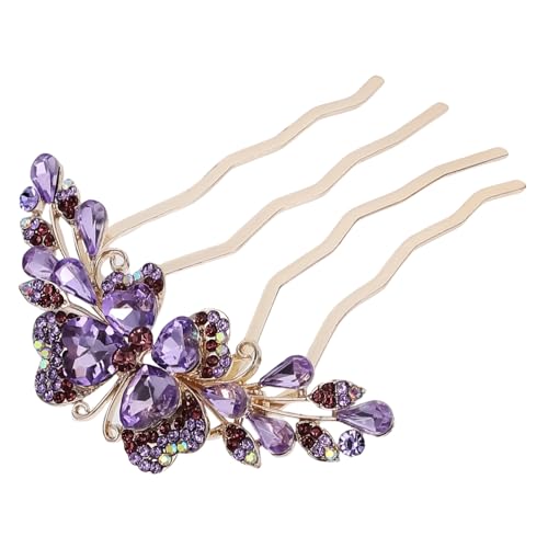 DECOMELODY Rhinestone Haarkamm Damen Haarschmuck Seitenkamm Brautschmuck Hochzeit Haarnadel für Updo Frisuren Geeignet für Geburtstag Abschlussball und Besondere Anlässe von DECOMELODY