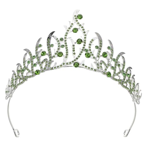 DECOMELODY Rhinestone Prinzessin Krone Damen Tiara mit Schimmernden Strasssteinen Leichtes Stilvolles Design für Hochzeit Geburtstag Festzug und Brautparty Komfortabler Haarschmuck von DECOMELODY