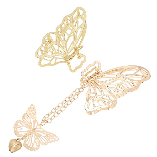 DECOMELODY 2stücke Schmetterling Clip Haarklammer Schmetterlings Haarklammer Haarschmuck Für Mädchen Frauen Geburtstagsgeschenke Klaumern Haarspangen Klaue von DECOMELODY