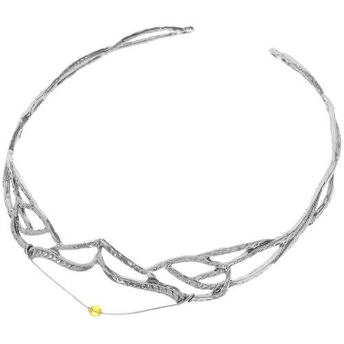 DECOMELODY Silberne Tiara Haarreif für Braut Vintage Kronen haarband mit Feiner Verarbeitung Leichtes Damen haaraccessoire für Hochzeit Geburtstag Abschlussball und Festliche Anlässe von DECOMELODY