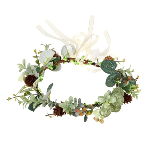 DECOMELODY Simulation Haarschmuck mit Leichter Blumenkranz Haarreif für Braut Festliches Party Accessoire Vielseitig für Hochzeit Karneval Fotoshootings und Cosplay Geeignet von DECOMELODY