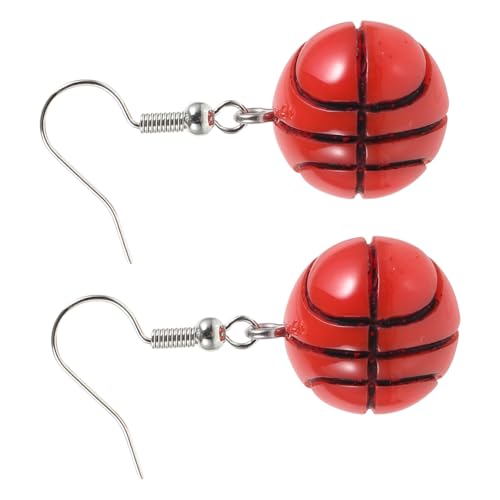 DECOMELODY Sportliche Basketball Ohrhänger aus Farbintensivem Resin Leichte Peculiäre Tropfenohrringe für Mädchen und Frauen Modische Geschenkidee für Basketballfans und Freundinnen von DECOMELODY