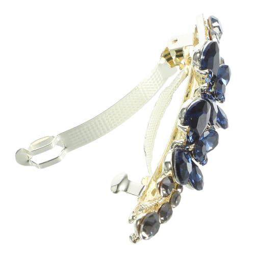 DECOMELODY Strass Haarklammer Schmetterlings Design Spring Clip mit Glanz Rutschfest für Frauen Eleganter Haarschmuck Modische Haarspange für Verschiedene Haartypen von DECOMELODY