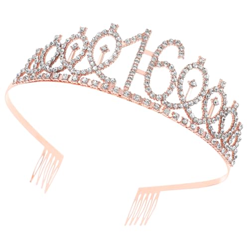 DECOMELODY Geburtstagskrone Mit Strass Für Frauen Jahre Wasserdiamant Krone Haar Schmuck Für Geburtstagsfeiern Fotografie Und Besondere Anlässe von DECOMELODY