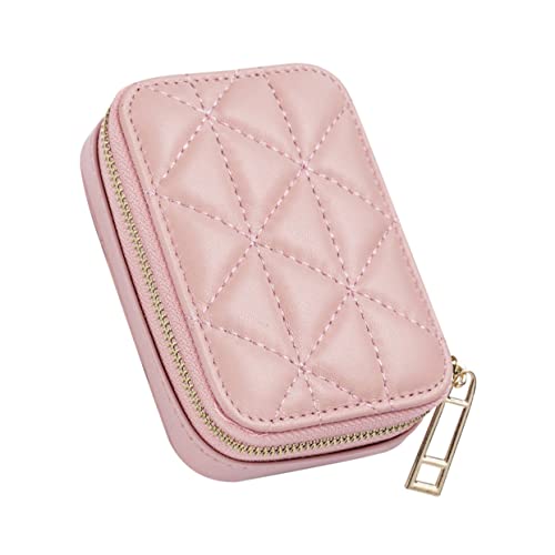 DECOMELODY Reise Kosmetiktasche Mit Spiegel Praktischer Lippenstift Organizer Aus Langlebigem Rindsleder Für Reisen Partys Und Für Frauen Und Mädchen von DECOMELODY