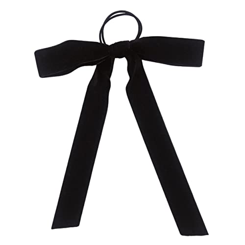 DECOMELODY Süßer Samt Haargummi mit Schleife für Mädchen Elastischer Pferdeschwanz Halter Modisches Haaraccessoire für Partys Fotoshootings und Alltag von DECOMELODY