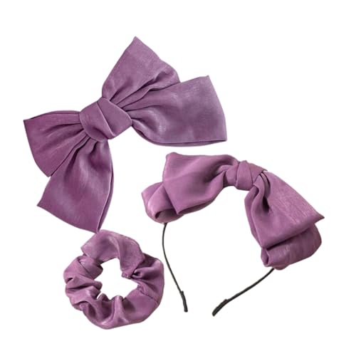 DECOMELODY Teiliges Haarschmuck Set für Frauen und Mädchen Elastisches Haargummi Modisches Haarband und Stabiler Haarclip Langlebig aus Legierung und Vielseitig Einsetzbar für Alltag und von DECOMELODY