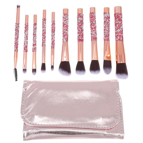 DECOMELODY Teiliges Make Up Pinsel mit Funkelnden Strasssteinen Künstliche Fasern Vielseitige Lidschatten und Puderpinsel für Damen Langlebige Kosmetikwerkzeuge für Makeup und Einsteiger von DECOMELODY