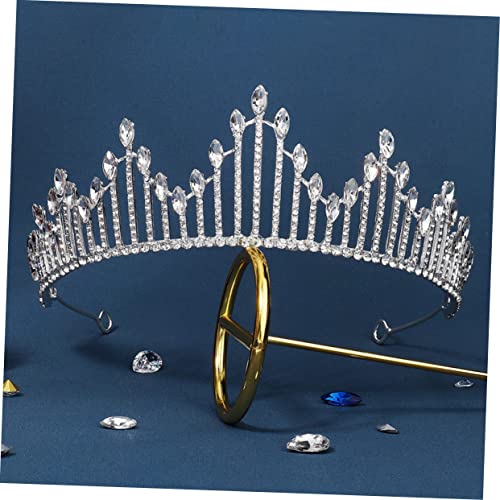 DECOMELODY Tiara Haarschmuck mit Funkelnden Strasssteinen für Braut Damen Dekoratives Diadem Leicht und Komfortabel für Hochzeit Party und Festliche Anlässe von DECOMELODY