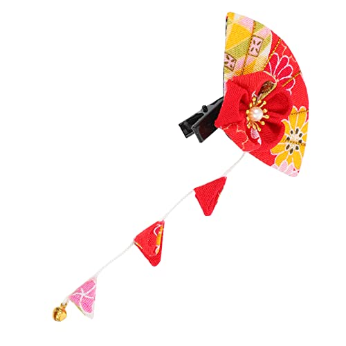 DECOMELODY Traditionelle Haarnadel mit Kirschblüten Quaste Kreativer Haarschmuck für Damen Stoff Haarspange Komfortabel und für Alltag und Besondere Anlässe von DECOMELODY