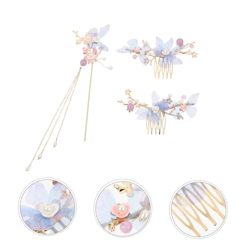 DECOMELODY Traditionelles Hanfu Haarschmuck mit Langen Quasten Handgefertigte Chinesische Kopfbedeckung für Braut und Festliche Anlässe Eleganter Orientalischer Haarschmuck für Damen von DECOMELODY