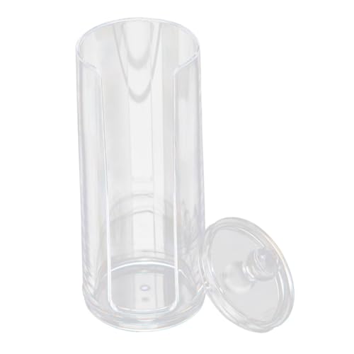 DECOMELODY Transparente Aufbewahrungsbox für Wattepads und Wattestäbchen mit Praktischer Nut Organizer für Badezimmer Kosmetikartikel Leicht zu Reinigen Vielseitig Einsetzbar von DECOMELODY