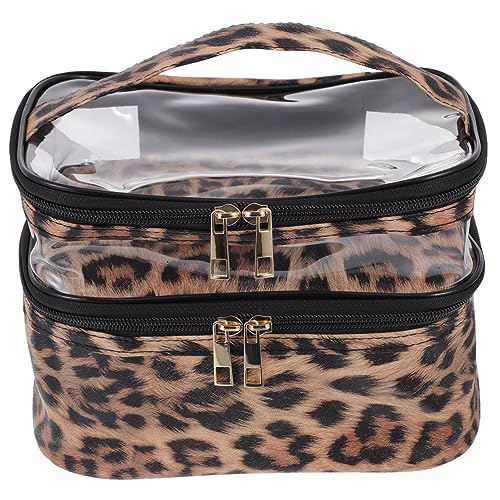 DECOMELODY Transparente Doppellagige Kosmetiktasche aus PVC Große Kapazität Tragbar und Handlich als Kulturbeutel für Damen Reisen und Alltag DECOMELODY Transparente Doppellagige Kosmetiktasche aus PVC Große Kapazität Tragbar und Handlich als Kulturbeutel für Damen Reisen und Alltag von DECOMELODY