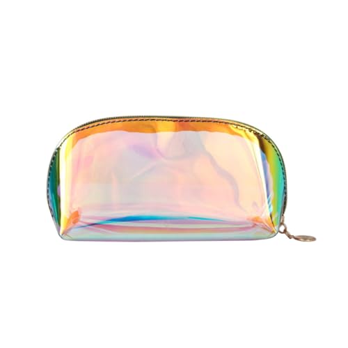 DECOMELODY Transparente Kosmetiktasche Klein PVC Holographische Makeup Handtasche Damen Handbag Aufbewahrungstasche für Alltag Party Shopping von DECOMELODY