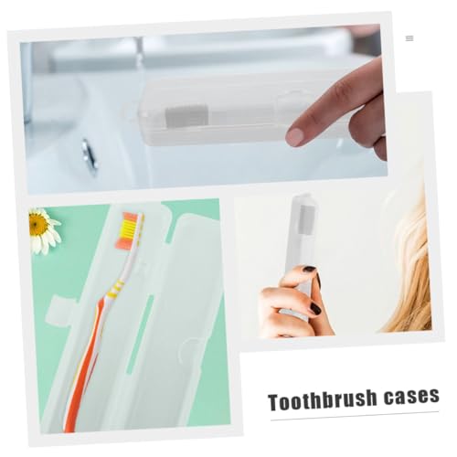 DECOMELODY Transparente Langlebige Zahnbürstenbox mit Klappdeckel Universeller Zahnbürstenhalter für Reisen und Alltag Kompakt Leicht zu Öffnen und Sicher Praktischer Organizer für von DECOMELODY