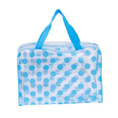 DECOMELODY Transparente PVC Kosmetiktasche Leichte Make Up Tasche mit Großem Reißverschluss Reise Kulturbeutel für Damen Mädchen von DECOMELODY
