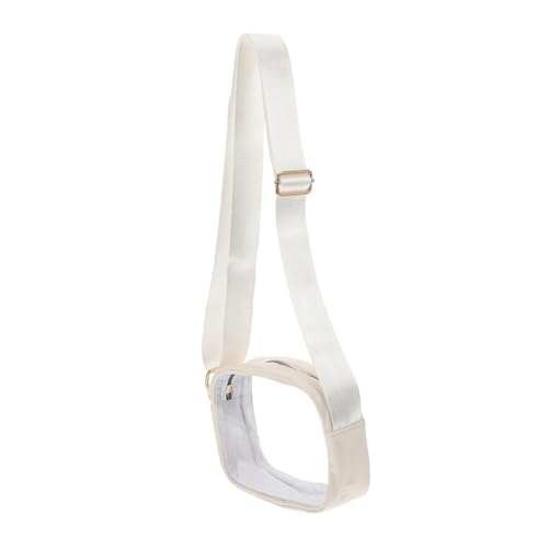 DECOMELODY Transparente Umhängetasche Klein Verstellbar Klar Durchsichtiges Portemonnaie für Konzert Shopping Reisen Damen Multifunktionale Sporttasche Leichte Schultertasche von DECOMELODY