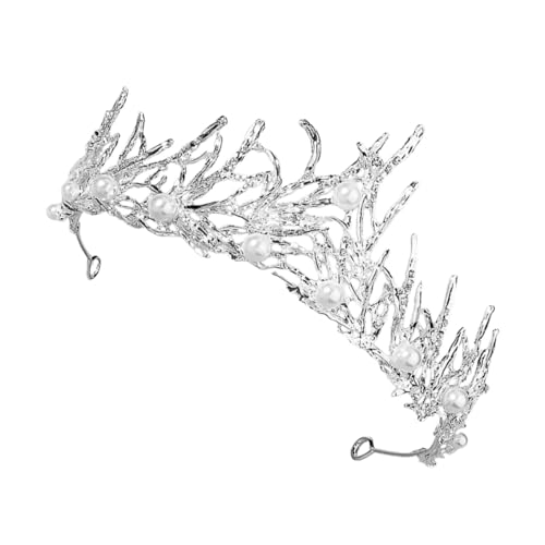 DECOMELODY Vintage Barock Zweig Krone Haarschmuck für Braut Damen Hochzeit Tiara Einzigartiges Langlebiges Design Leicht und Tragbar Geeignet für Hochzeitsfeier Bankett und Party von DECOMELODY