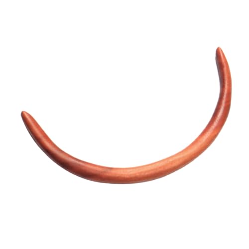 DECOMELODY Vintage Chinesische Haarstäbchen aus Pflaumenholz Haarnadel mit Mondmotiv Glatte Kanten Leichtes Einstecken für Duttfrisuren Damen Haarschmuck Gesundheitsfördernd und Rutschfest von DECOMELODY