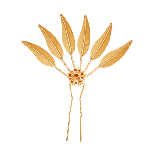 DECOMELODY Vintage Chinesischer Haarstab Goldene Haarnadel Haarschmuck für Frauen Leicht und Stabil Geeignet für Dutts und Festliche Frisuren von DECOMELODY