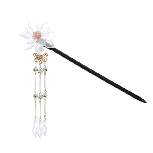DECOMELODY Vintage Haarnadel mit Kristallbesatz Chinesischer Haarschmuck mit Quaste Eleganter Haarstab für Damen und Mädchen Leichter Langlebiger Haarschmuck zur Sicheren Befestigung von von DECOMELODY