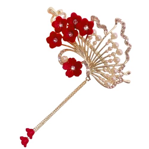 DECOMELODY Vintage Temperament Haarklammer mit Perlen und Quaste Eleganter Metallhaarclip für Damen Klassischer Brautschmuck Vielseitiges Design für Hochzeiten Partys und Festliche Frisuren DECOMELODY Vintage Temperament Haarklammer mit Perlen und Quaste Eleganter Metallhaarclip für Damen Klassischer Brautschmuck Vielseitiges Design für Hochzeiten Partys und Festliche Frisuren von DECOMELODY