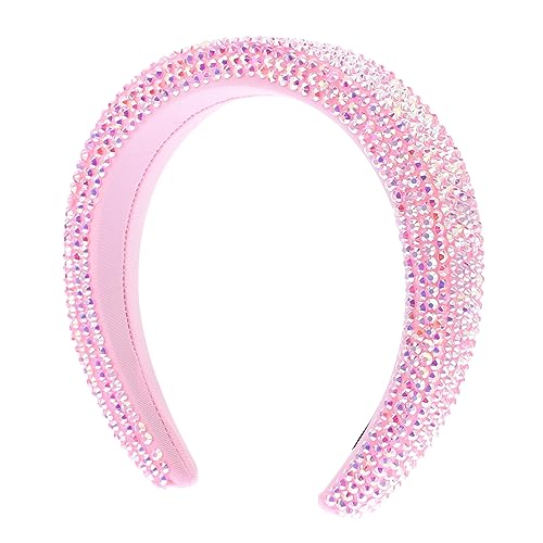 DECOMELODY Strass Stirnband Für Frauen Kristallperlen Haarband Breiter Rand Kopfbedeckung Schmuck-accessoire Für Besondere Anlässe von DECOMELODY