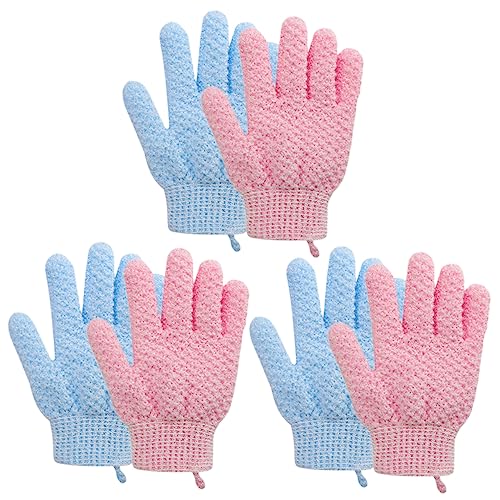 DECOMELODY Waschhandschuhe für die Dusche Peeling-Handschuh Badetuch-Handschuhe Spa-Handschuhe Entferner für abgestorbene Hautzellen von DECOMELODY