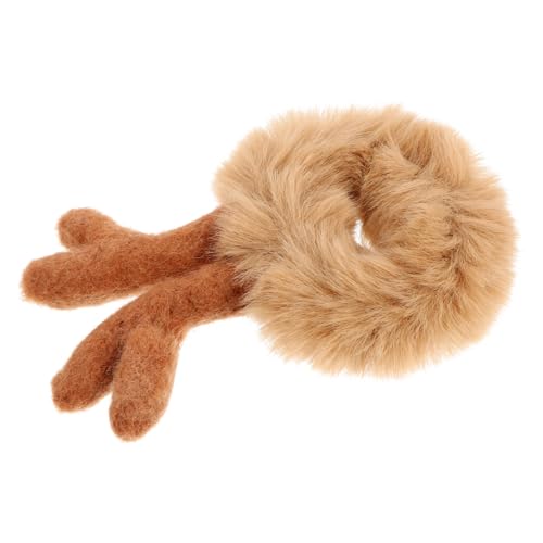 DECOMELODY Weihnachtliche Plüsch Haarbänder mit Hirschgeweih Ohren Weiche Elastische Haargummis für Damen Süße Tier Designs Bequem Dehnbar für Alltag Party und Festliche Anlässe von DECOMELODY