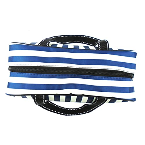 DECOMELODY wasserdichte Bade-duschtasche Blau-weiß Gestreift Faltbar Und Tragbar Große Kapazität Für Shampoo Gesichtspflege Handtücher Badezusätze Als Toilettenkorb Bade-Organizer Oder Reiset von DECOMELODY