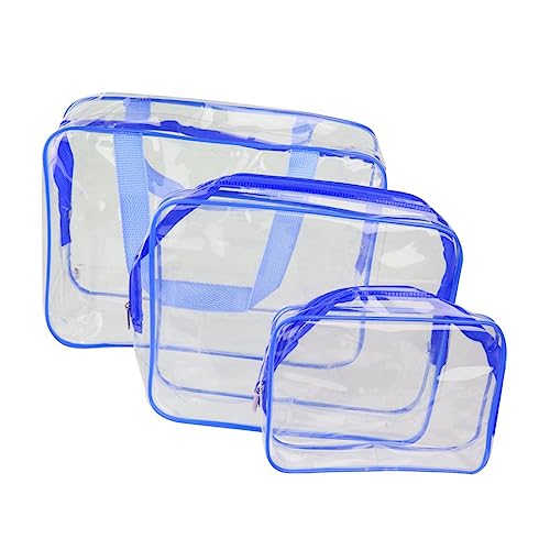 DECOMELODY wasserdichte PVC Kosmetiktasche Set Transparente Toilettentaschen für Damen Herren für Reisen Sport und Zuhause Verschiedene Blau DECOMELODY wasserdichte PVC Kosmetiktasche Set Transparente Toilettentaschen für Damen Herren für Reisen Sport und Zuhause Verschiedene Blau von DECOMELODY