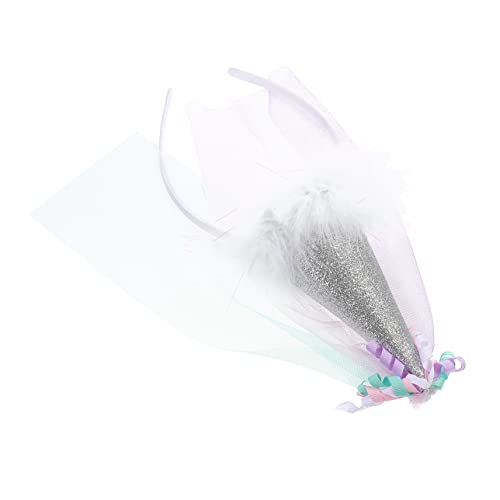 Stirnband haarschmuck halloween kopfschmuck hairbands haare schmuck einschlaflicht erwachsene hair band seidenband Haarreifen frauen kopfschmuck Partyzubehör Haarspange Stoff Weiß DECOMELODY von DECOMELODY