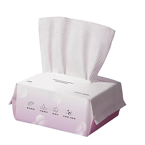 DECORNIJIA 1 Packung Einweg Waschhandtücher Feuchttücher für Gesichtsreinigung und Makeup Entfernung Tragbare Handtücher für Zuhause und Unterwegs Vielseitig Einsetzbar Weich und Hygienisch von DECORNIJIA