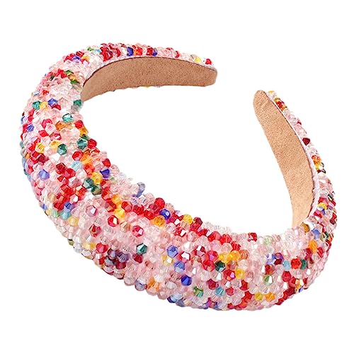 DECORNIJIA Damen Stirnband Hochzeits-haarreif Kristall-stirnband Glitzer-haarreif Hochzeits-stirnband Bunt von DECORNIJIA