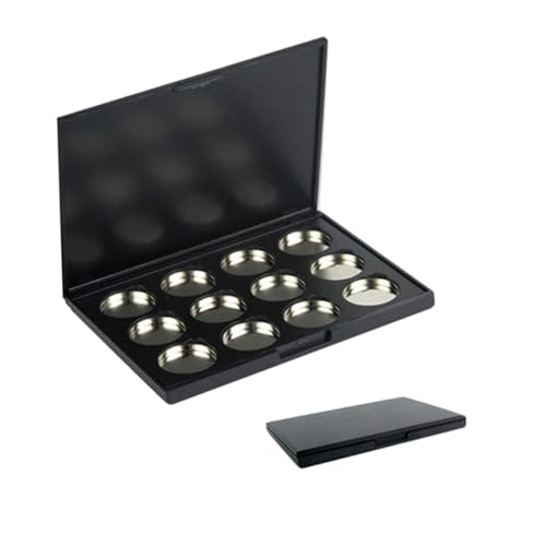 DECORNIJIA 1 Stück Leere Lidschatten Palette Magnetische Make Up Box Praktisch für Blush Foundation Kosmetik Organizer Schwarz für Diy und Leicht und Platzsparend von DECORNIJIA