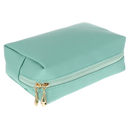 DECORNIJIA Schminktasche Große Kapazität PU Kosmetiktasche Tragbar für Damen Kulturbeutel für Reisen Quadratisch mit Kreuzmuster von DECORNIJIA